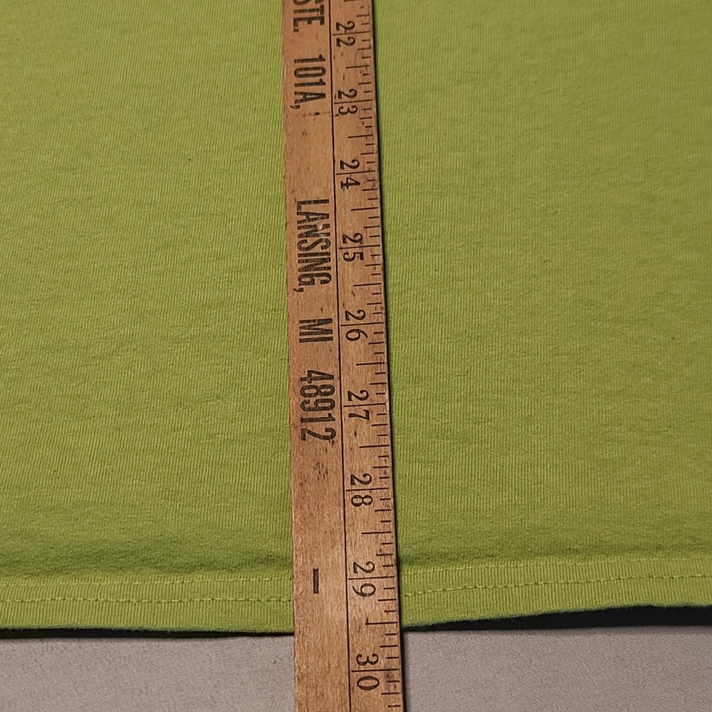 Gildan Graphic T-Shirt Mens 2XL Lime Green Michigan Mackinac Bridge Off-Road UP - Picture 6 of 7